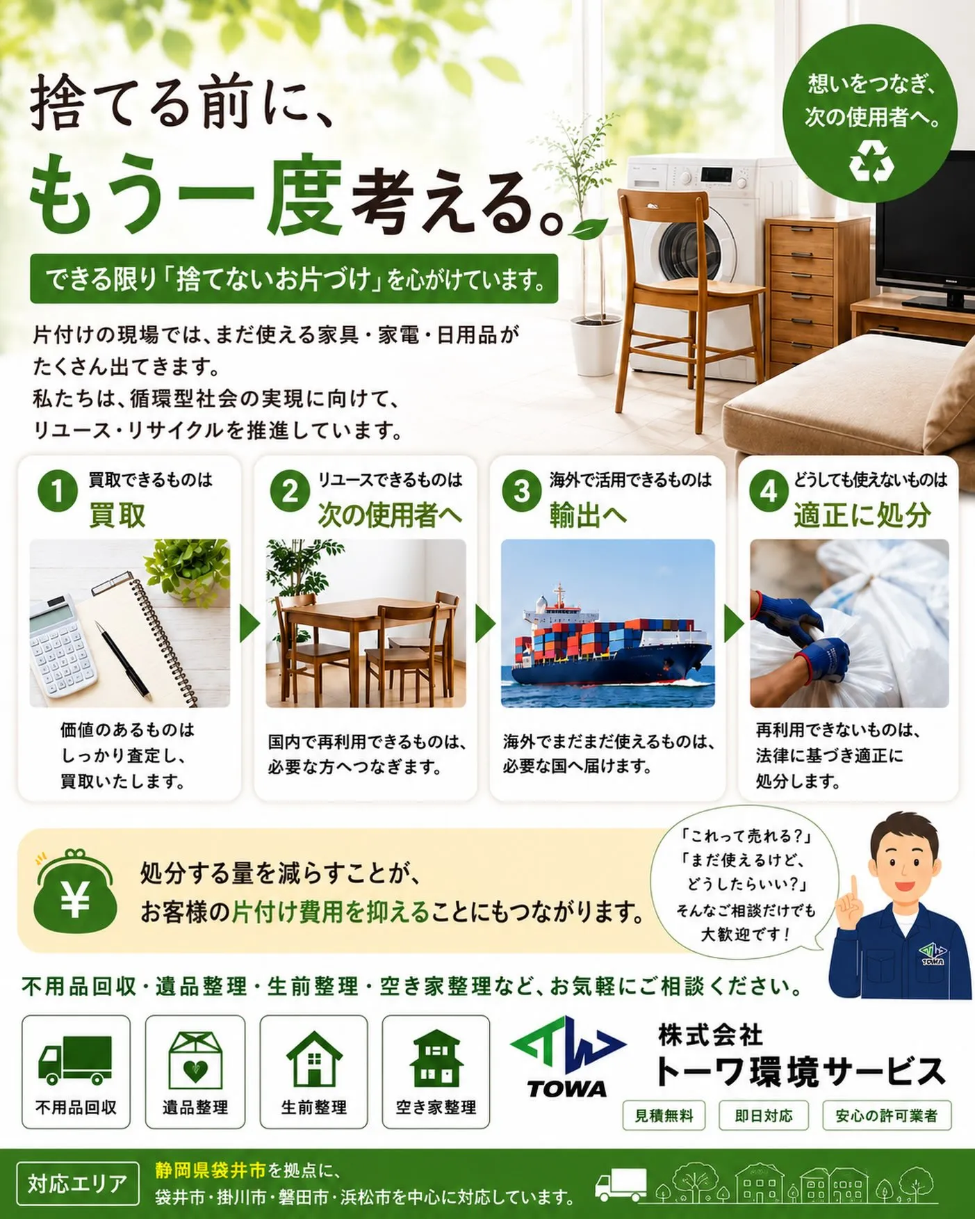 ♻️ 捨てる前に、もう一度考える。