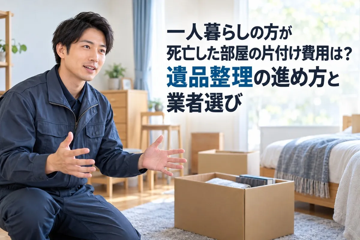 一人暮らしの方が死亡した部屋の片付け費用は？遺品整理の進め方と業者選び